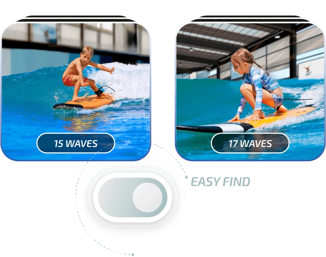 Seleção de ondas rápida e fácil